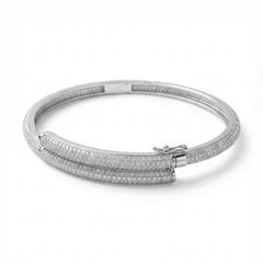 Shimmer queen silver kada for women