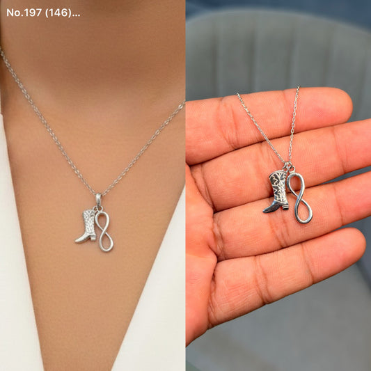 Infinite Steps Silver chain Pendant
