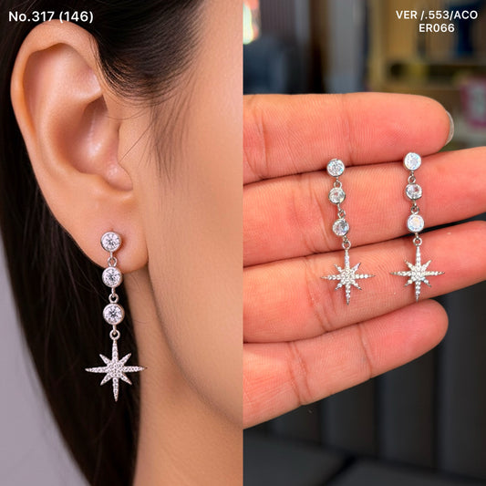 Radiance charm silver earrings
