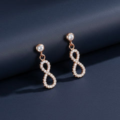 Infinity luxe silver earrings