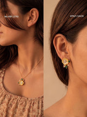 Blossom shine silver pendant set for women