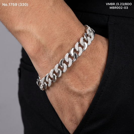 Prime link silver bracelet for men