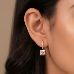 Classic stone silver earrings