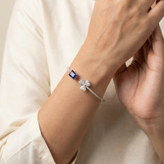 Tanira silver kada for women