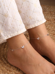 Silver butterfly heaven Payal for women