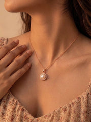 Pearluxe silver pendant set for women