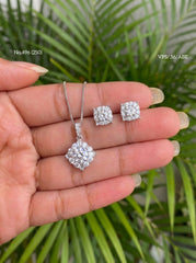 Moonshine silver pendant set for women