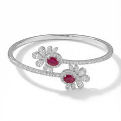 Velvet shine silver kada for women