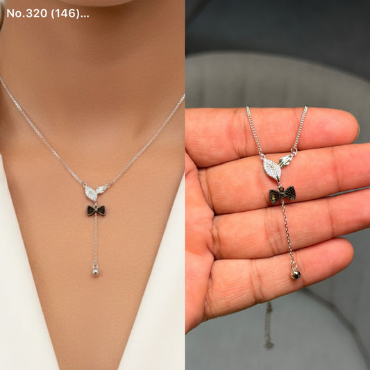 Fairy bowleaf silver chain pendant