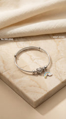 Baby fish dangle silver kada