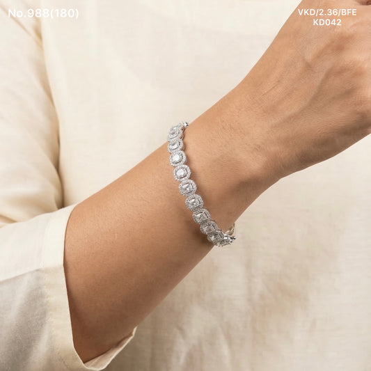 Royal glow silver kada for women