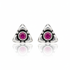Tri-rose silver stud