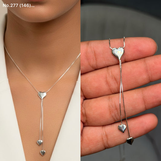 Charmed heart silver chain pendant