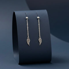 Leaffall dangles silver earrings