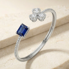 Tanira silver kada for women