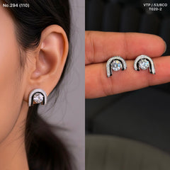 Osha halo silver stud