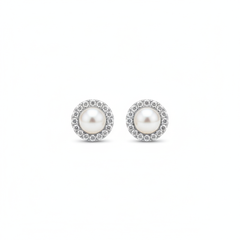 Pure pearl silver stud
