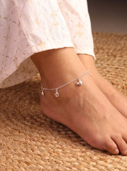 Fairydrop silver Payal for women