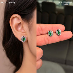 Zest green silver stud