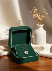 Celestial heart silver chain pendant