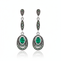 Lush gem silver earrings