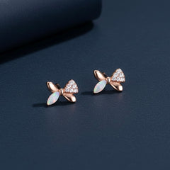 Delicate flutter silver stud