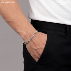 Monarch silver men’s bracelet