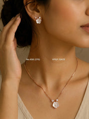 Eternal bloom silver pendant set for women