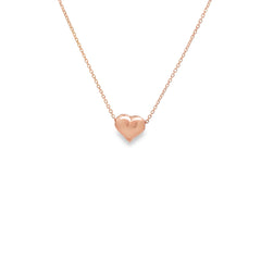 Opulent heart charm silver chain pendant