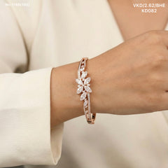 Royal Flora Spark silver kada for women