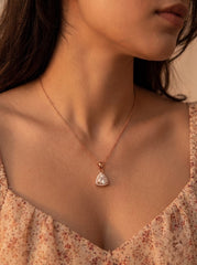 Infinite diamond silver pendant set for women