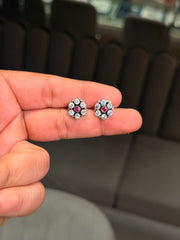 Vihana bloom silver stud
