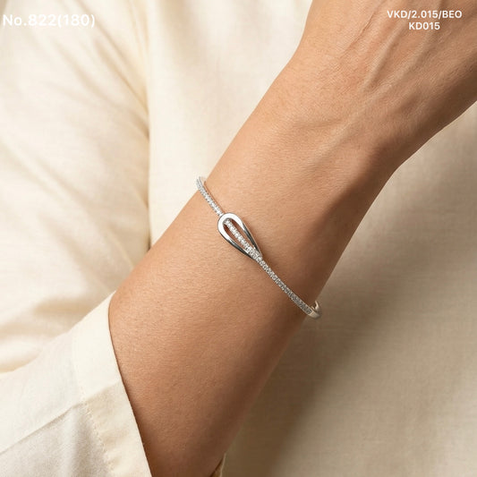 Angelic silver kada for women