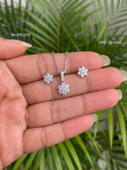 Starshine silver pendant set for women