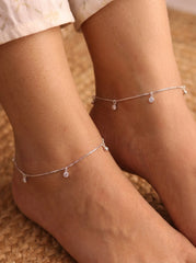 Snowflake silver Payal for women