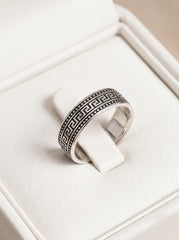 Silver rhythm men’s ring