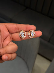 Crown jewel silver stud