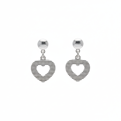 Cupid charm silver earrings