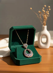 Prismatic aura silver chain pendant