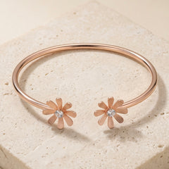 Blossom mist silver kada for women