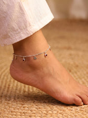 Vintage dangles silver Payal for women