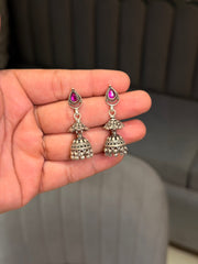 Heer Gulabi silver earrings