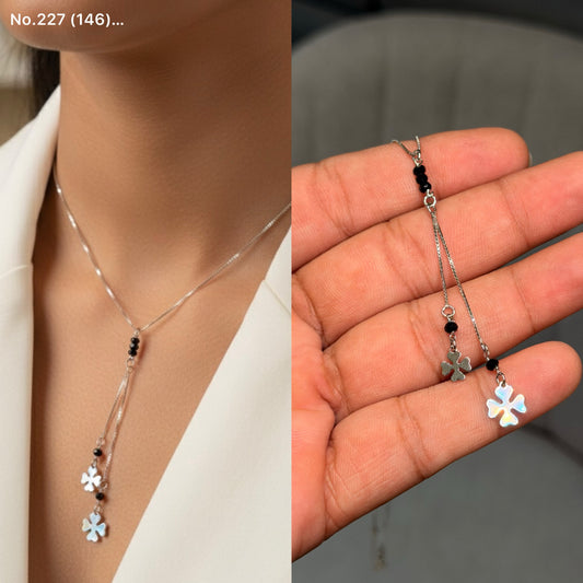 Charmed petals silver chain pendant