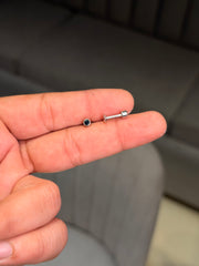 Black pixel silver studs