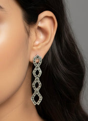 Spiral glow silver earrings