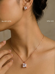 Zivra silver pendant set for women