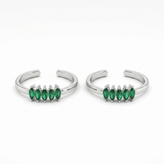 Meadow drops silver toerings for women