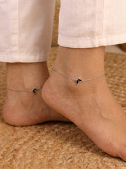 Silver butterflyvine Payal for women