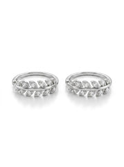 Riyana silver leaf toerings for women