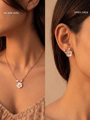 Eternal bloom silver pendant set for women